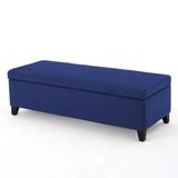 Recamier Bau Veneza 1,20m Suede Azul Marinho - Clique Decor