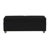 Recamier Bau Paris 1,40m Suede Preto - Clique Decor