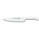 Faca Para Carne 10&quot; Lâmina Aço Inox Profissional Tramontina Cabo Branco Tramontina