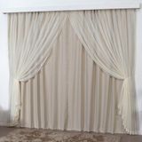 Cortina Mirage 3 Mts Sala Quarto Blackout Voal Trilho Suisso - Bege