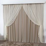 Cortina Mirage 2 Mts Sala Quarto Blackout Voal Trilho Suisso - Avelã