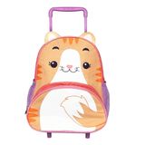 Mochila Infantil Reforçada Com Rodinha Gatinho 14 Litros