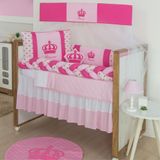 Kit Para Berço Bebê Princesa 10 Peças - Rosa