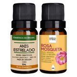 Kit Óleo Essencial Anis-estrelado + Vegetal R. Mosqueta 10ml