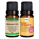 Kit Óleo Essencial Bergamota + Óleo Vegetal R. Mosqueta 10ml