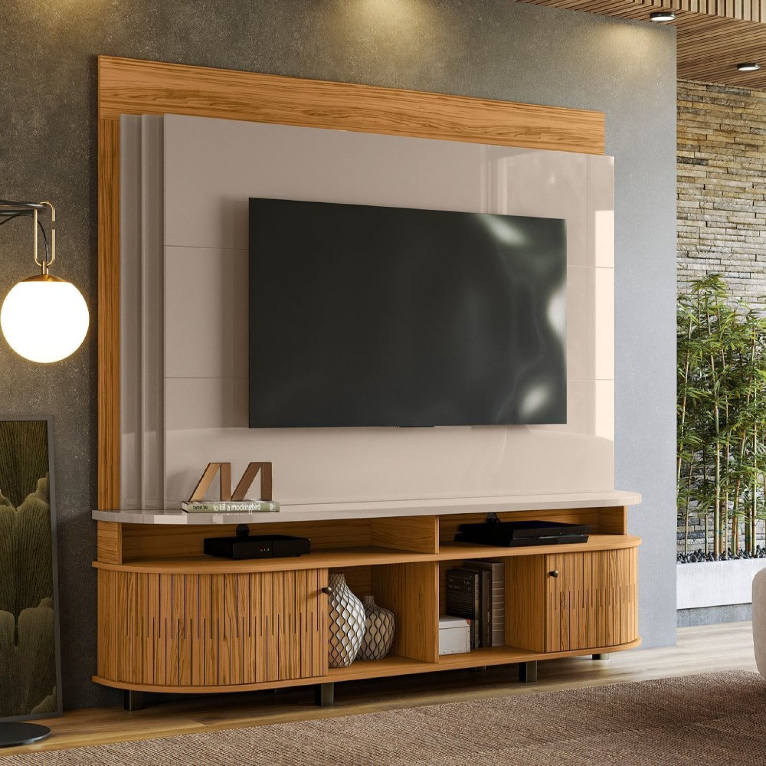 Estante Home Para Tv Até 65 Polegadas Daytona Fendi/naturale