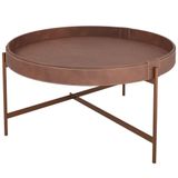 Mesa De Centro Decorativo Sala De Estar 60 Cm Industrial Sintético Whisky P06 Aura - Lyam