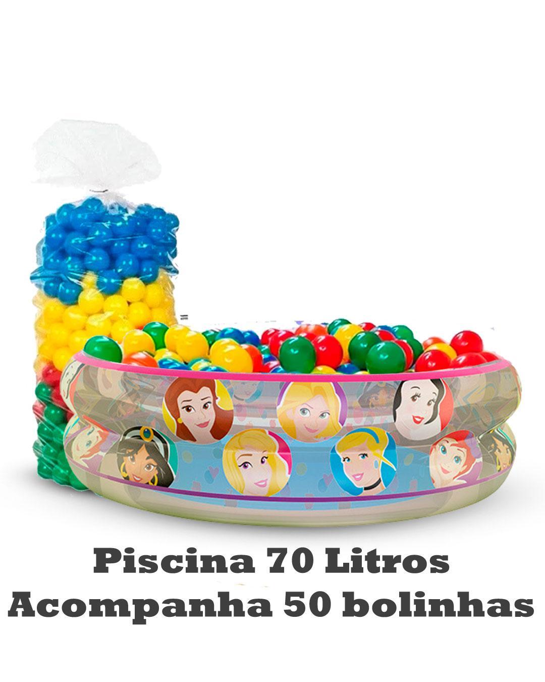 Piscina Infantil Inflável Princesas 70 Litros + 50 Bolinhas