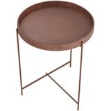 Mesa De Canto Lateral Decorativa Industrial Sala De Estar 56 Cm Sintético Whisky P06 Daisy - Lyam