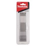 Pacote 5 Pecas Bits Phillips 155mm Ph2 Longo Makita 191v02-0