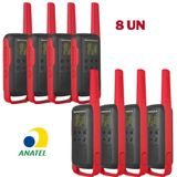 Kit 8x Rádio Comunicador Motorola T210br 32km Ht Talkabout