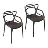 Conjunto Com 2 Cadeira Allegra Solna Masters 100% Polipropileno Preta
