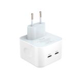 Adaptador De Parede Com 2 Saídas Usb-c Pd 35w