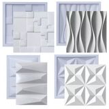 Formas De Gesso 3d Cimento Molde Plástico Abs Placa Parede