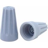 100 X Conector De Torção Emenda Fios Cabos Cinza Até 2,6mm