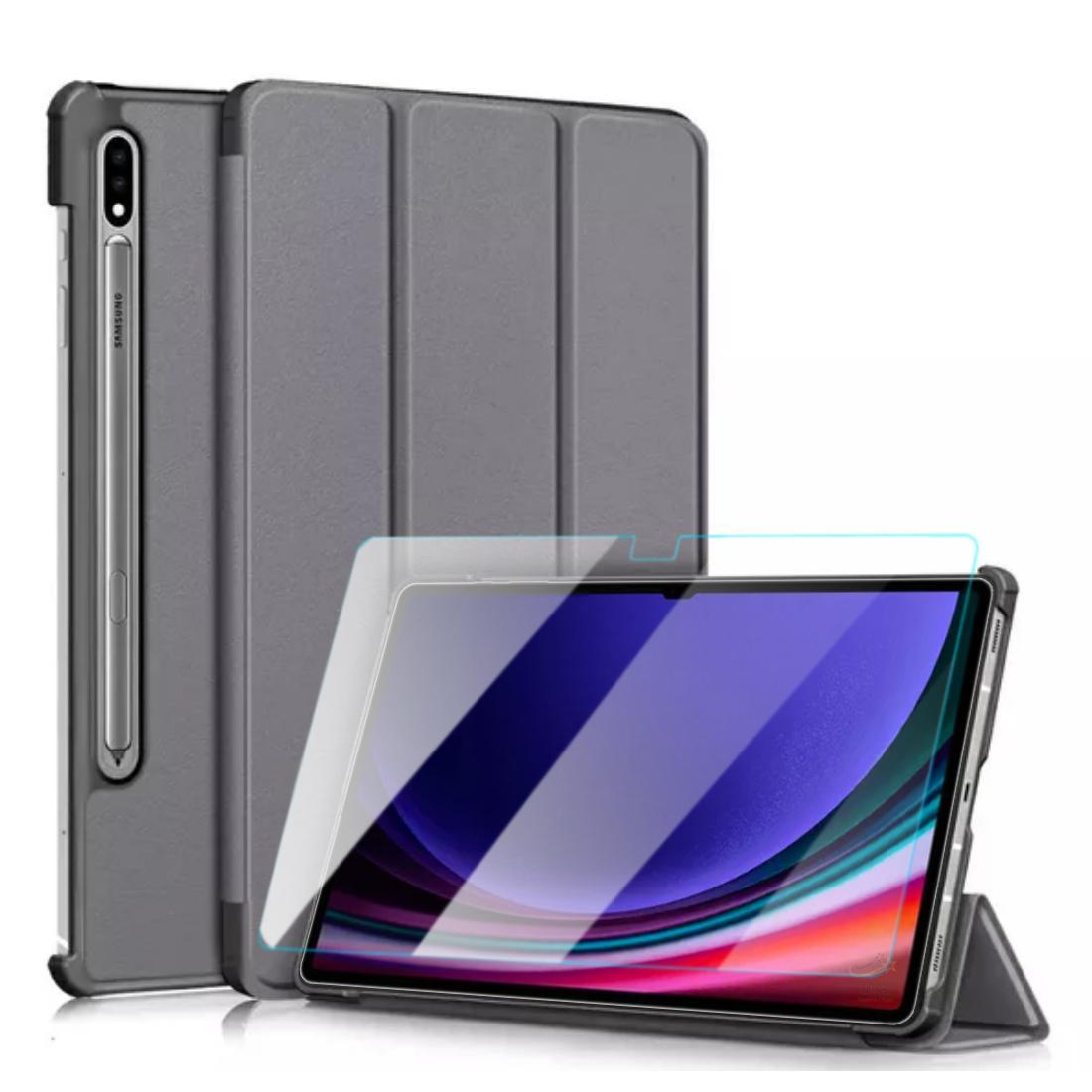 Capa Couro Auto Sleep Para Galaxy Tab S9 11 2023 + Película