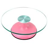 Bailarina De Vidro Giratória Rosa 30cm Com Rolamento Duplo