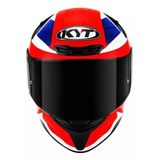 Capacete Kyt Tt-course Gear - Azul/vermelho - 58 (m)