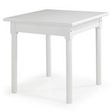 Mesa Quadrada 4 Lugares Em Madeira Maciça Mv Outlet Branco