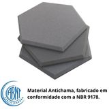 Espuma Acustica Hexagonal Anti Ruido 30x2cm Kit Com 4 Placas