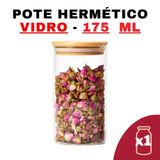 Kit Potes Vidro Herméticos Bambu 175ml - Senhora Madeira