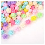 Miçanga Flor 12mm Candy Colors Com Furo Passante 50 Peças