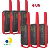 Kit 6x Rádio Comunicador Motorola T210br 32km Ht Talkabout