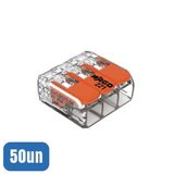 50 Conectores Automático 221-613 Até 6,0mm 3 Polos 41a - Wago