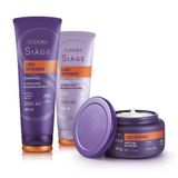 Eudora Kit Siàge Liso Intenso: Shampoo 250ml + Máscara 250g + Condicionador 200ml