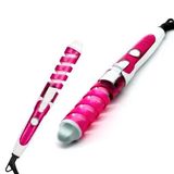 Modelador De Cachos Spiral Hair Curler Rosa Profissional