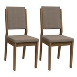 2 Cadeiras Estofadas Em Veludo 100% Mdf New Ceval Carol