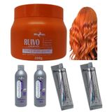 Kit Tinta Coloração Profissional 2 Tinta 2 Ox 1 Matizador