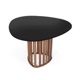 Mesa De Jantar Orgânica 4 Lugares 120x118cm Preto/noronha - Straub Web