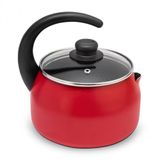 Chaleira Multiflon Paprika Em Alumínio Com Tampa De Vidro 2,4 L