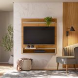 Painel Para Tv Até 50 Polegadas Com Prateleira Home Creta Nature/off White