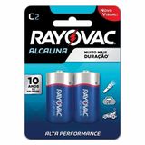 Pilha Alcalina Rayovac C Media 1,5v Com 2 Unidades