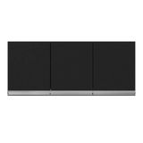 Armário De Cozinha Aereo 3 Portas 120cm Andréia Preto - Ajl Móveis