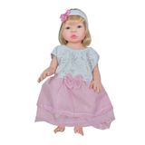 Boneca Reborn Baby Kiss Loira Bebê Corpo Inteiro De Silicone Realista Ref1237