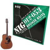 Cordas Violão Nig Aço 12-53 Média Regular Bolinha+ Palhet