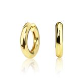 Brinco Abaulada Redonda 2 Cm Em Ouro 18k