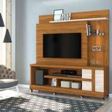 Estante Home Theater Alan Para Tv Até 55 Com Rodízio 1 Porta Naturale Off White - Madetec Móveis