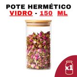 Potes De Vidro Herméticos 150ml - Bambu | Senhora Madeira