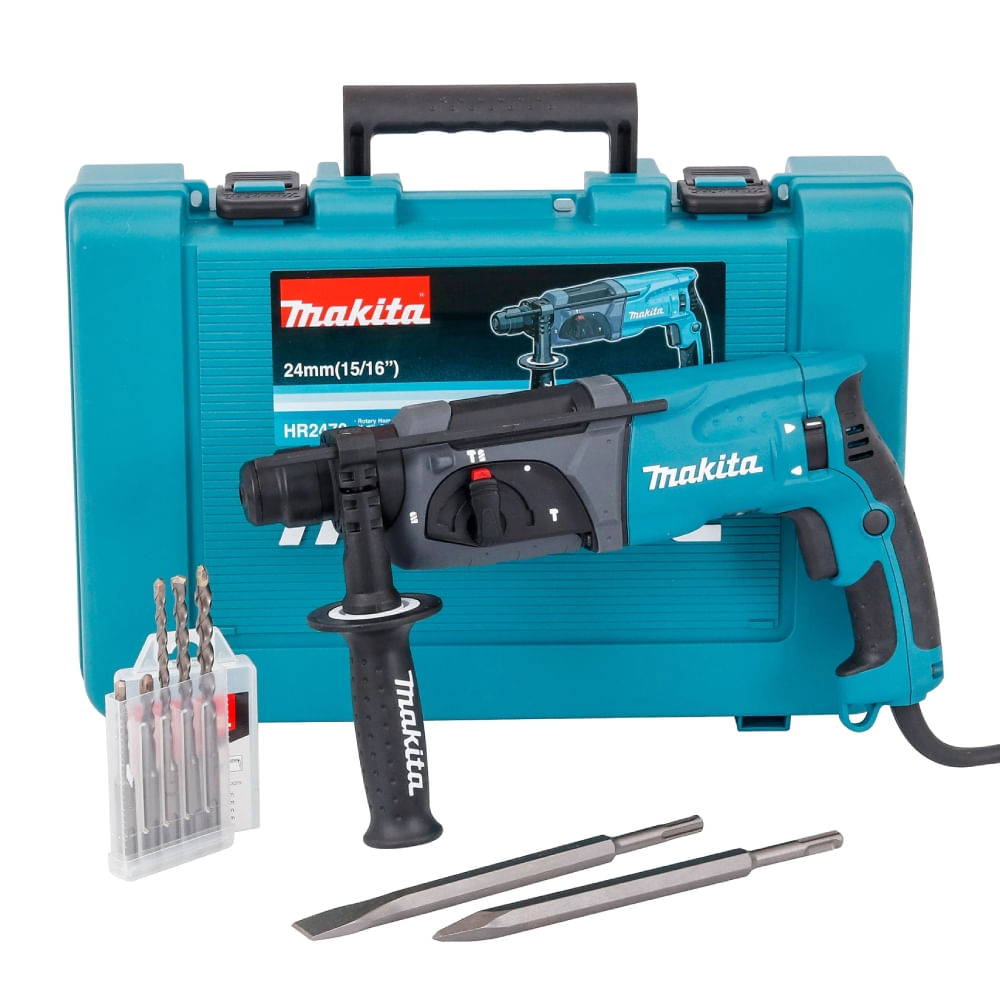 Martelete Combinado 24mm 15/16&quot; 220 Volts + Maleta E Acessórios - Hr2470x21 - Makita