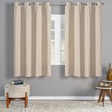 Cortina Dallas 4,00m X 2,50m Jacquard Corta Luz Sala Bege