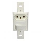 Interruptor Simples + Tomada 2p+t 10a P/condulete Branco Klin Weg