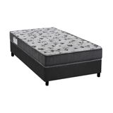 Cama Box Solteiro: Colchão Anatômico Ortobom D33/ep Iso 100 Ultra Firmebase Suede Gray(88x188)