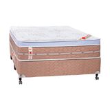 Cama Box + Colchão Castor Com Massageador Casal Niponpedic One Face Tecnopedic 138x188x59cm