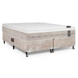 Cama Box + Colchão Castor King Premium One Face Tecnopedic 193x203x57cm