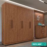 Guarda-roupa Casal 100% Mdf 6 Portas 4 Gavetas Sevilha Prime Imop Cinamomo Cinamomo