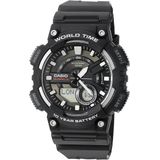 Casio Men's Sports Quartz Watch com alça de resina, preto, 28.6 (Modelo: AEQ110W-1AV)